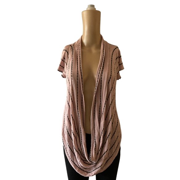 Gorgeous Pink Asymmetric Open Chest Pullover Size M Sweater Top - Picture 1 of 8